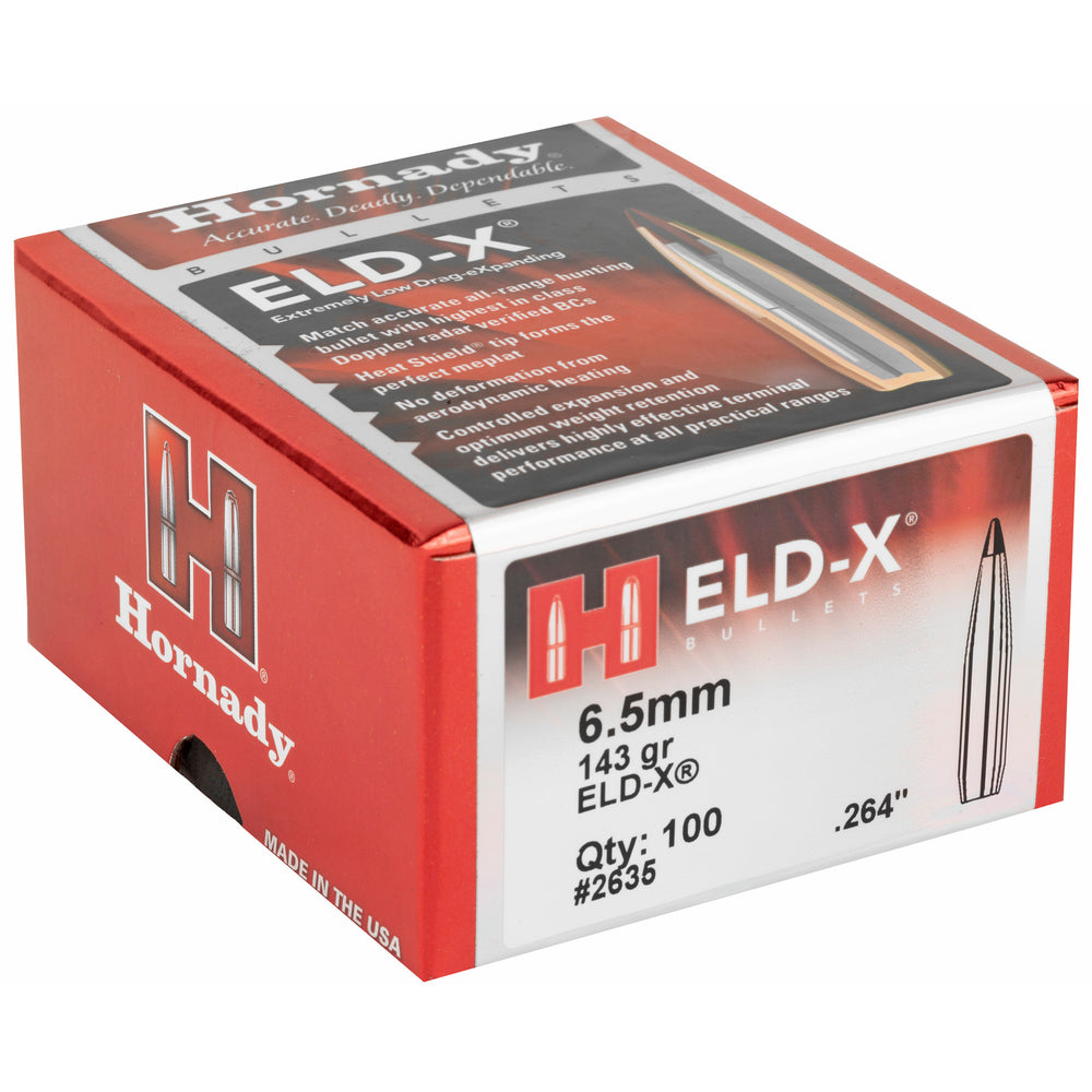 Hornady ELD-X 6.5mm .264 143 GR 100-Count