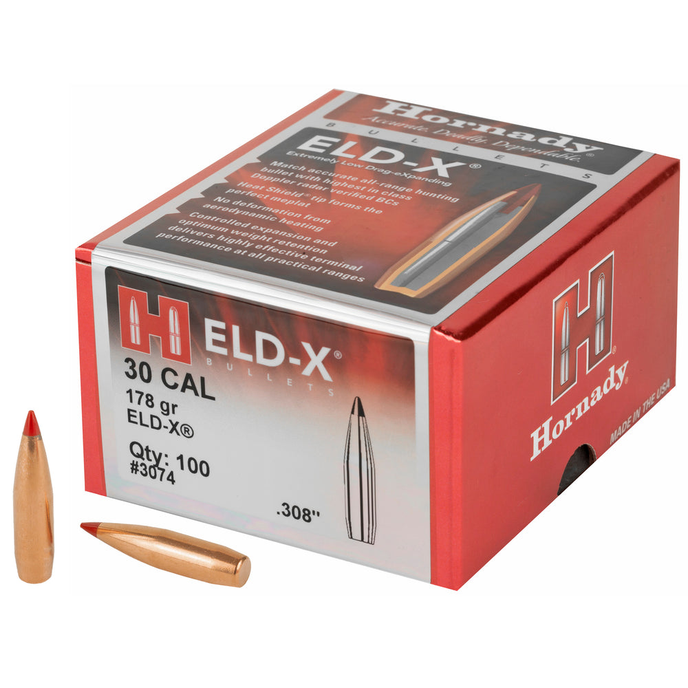 Hornady ELD-X 30 Caliber .308 178-Grain 100-Count