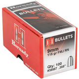 Hornady FMJ-RN 9mm .355 115-Grain 100-Count photo 2