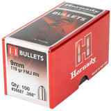 Hornady FMJ-RN 9mm .355 115-Grain 100-Count photo 3