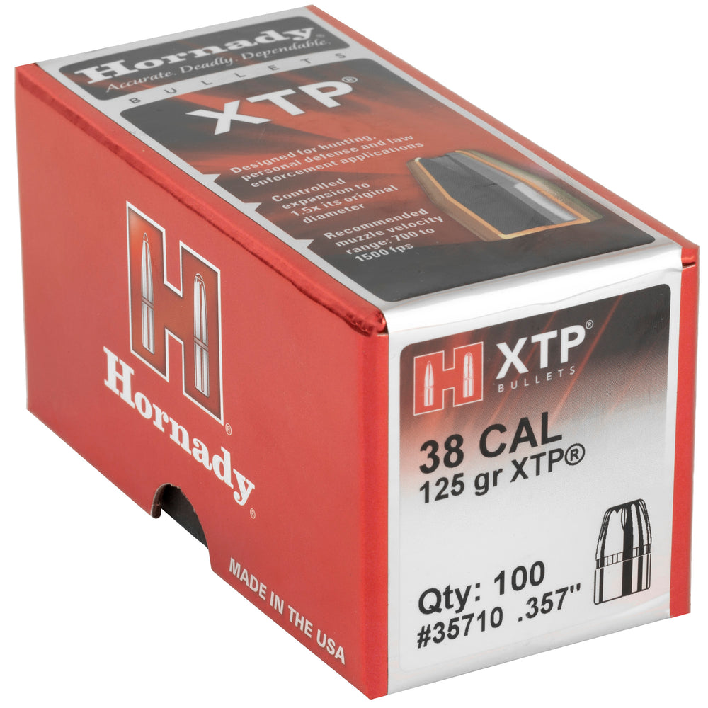 Hornady XTP 38 Caliber .357 125-Grain 100-Count