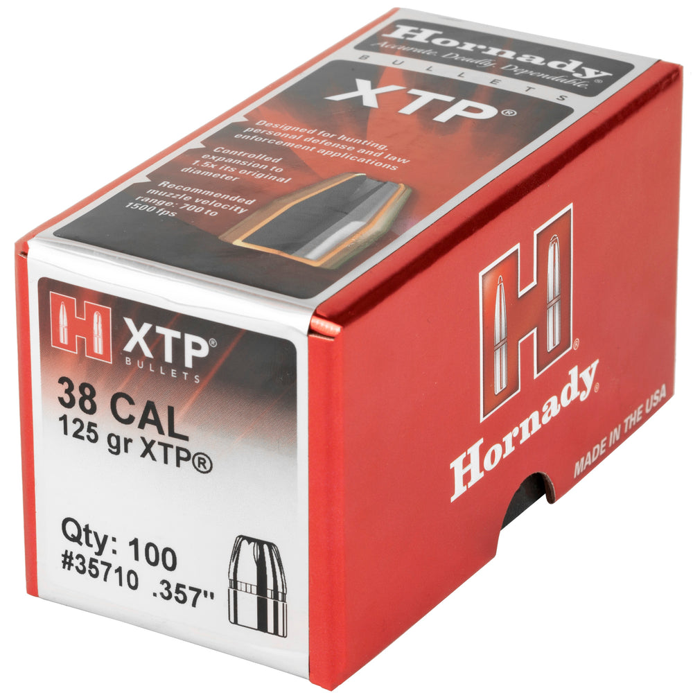 Hornady XTP 38 Caliber .357 125-Grain 100-Count