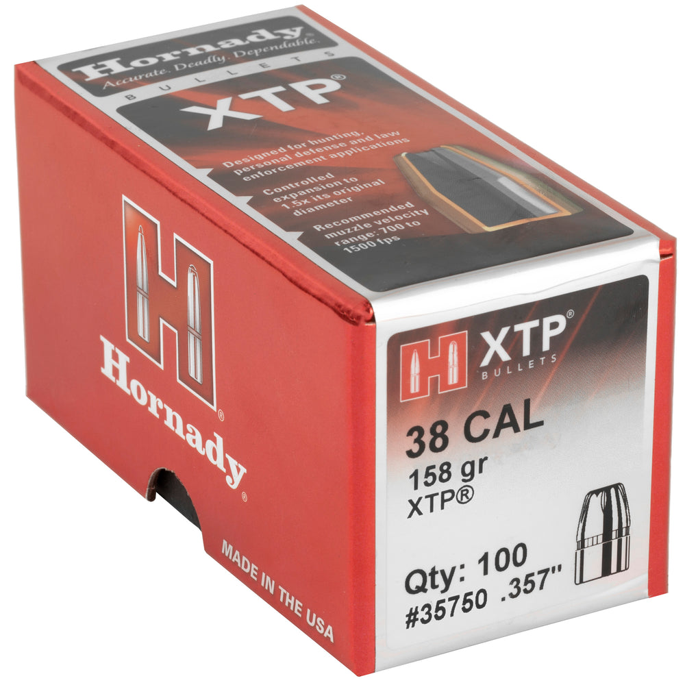 Hornady XTP 38 Caliber .357 158-Grain 100-Count