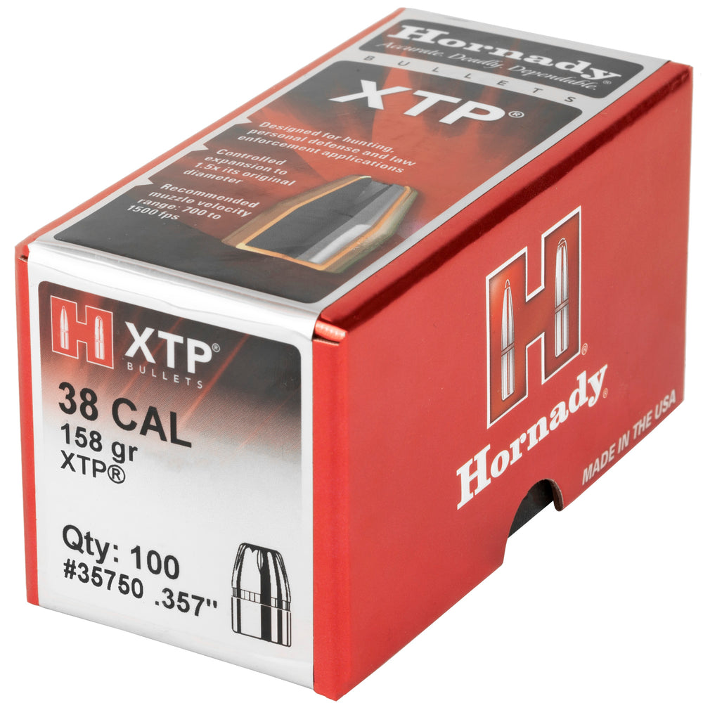 Hornady XTP 38 Caliber .357 158-Grain 100-Count