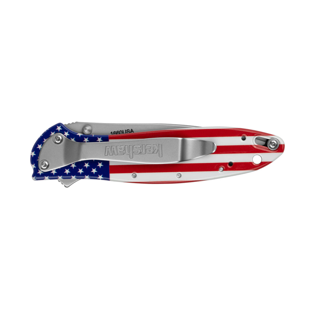 Kershaw Leek 3 Usa Flag/Silver