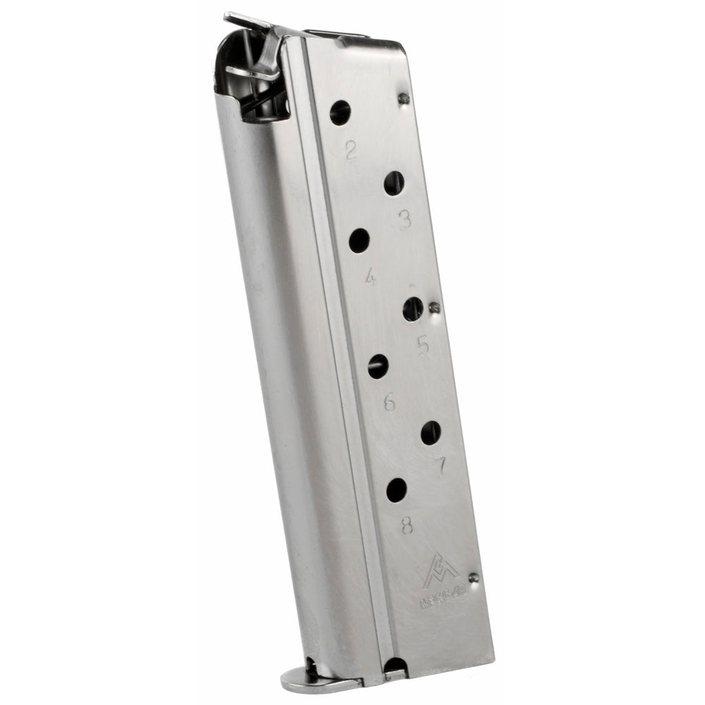 Mec-Gar 1911 .40 S&W 8-Round Magazine, Nickel