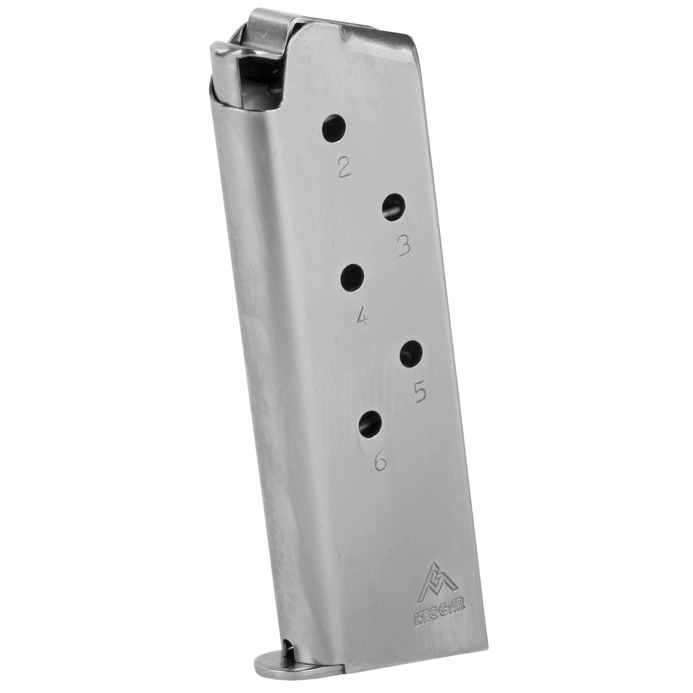 Mec-Gar Colt Officer .45 ACP 6-Round Magazine, Nickel