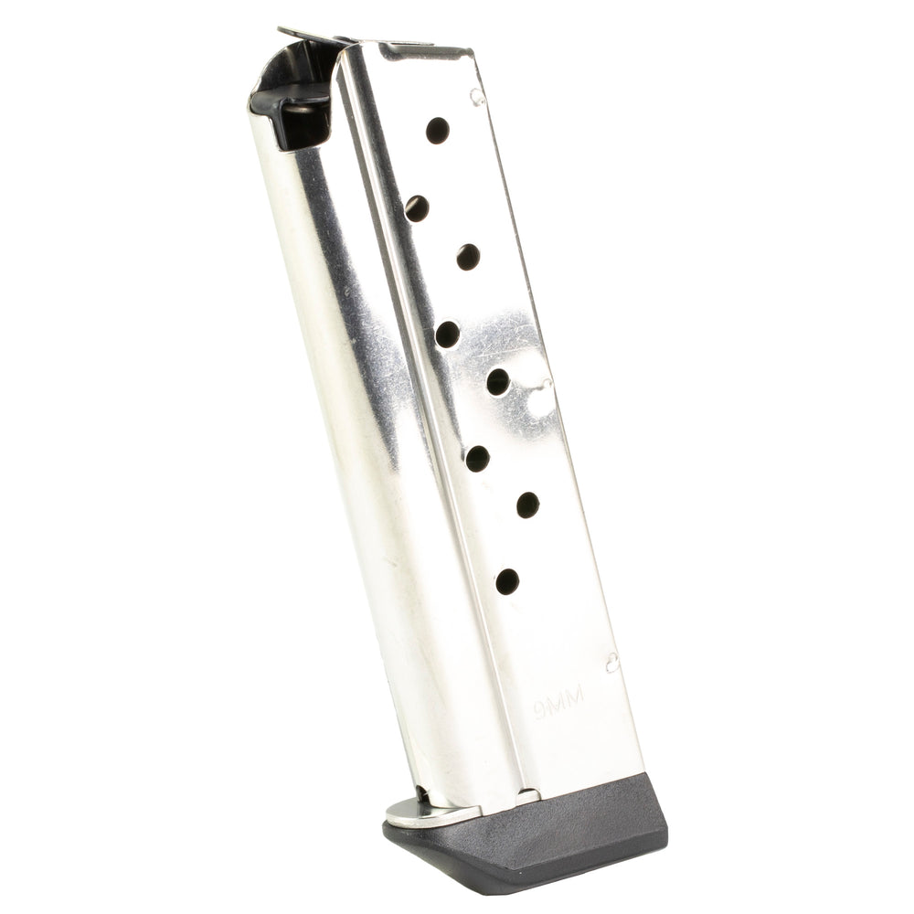 Kimber Stainless Silver Extended Base Pad 9mm 9-Round Magazine