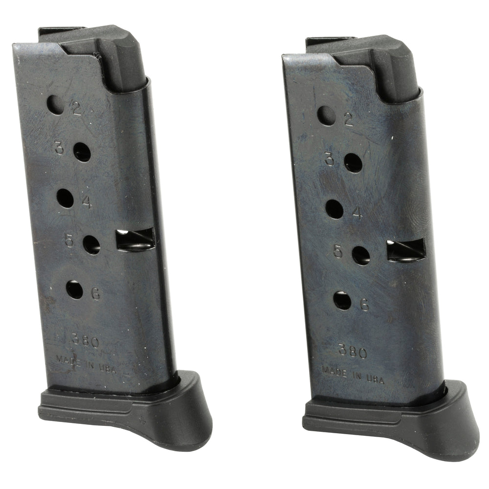 Ruger LCP Blued with EX 2-Pack .380 ACP 6-Round Magazine