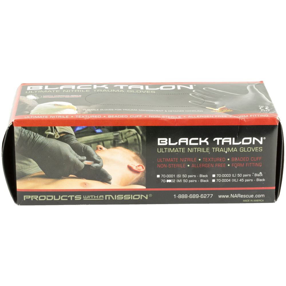 NAR Gloves Black Nitrile Medium 50 Pair