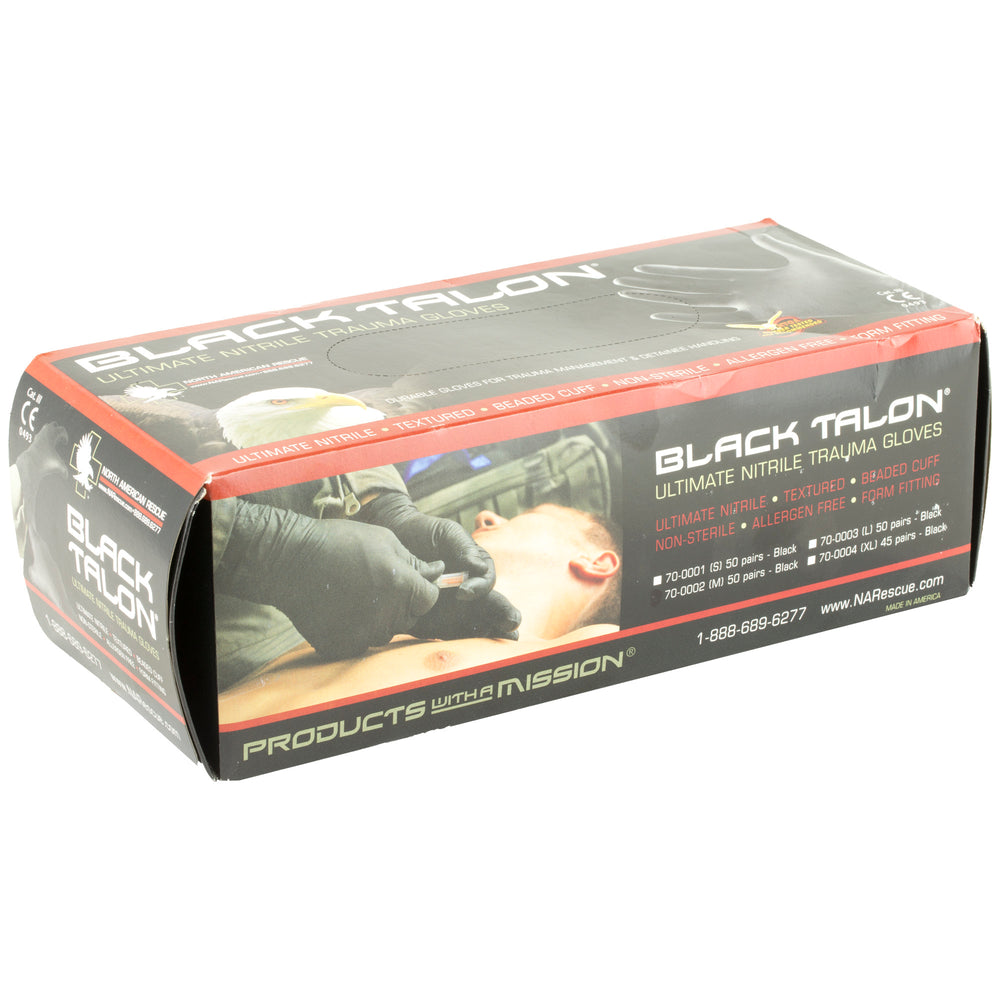 NAR Gloves Black Nitrile Medium 50 Pair