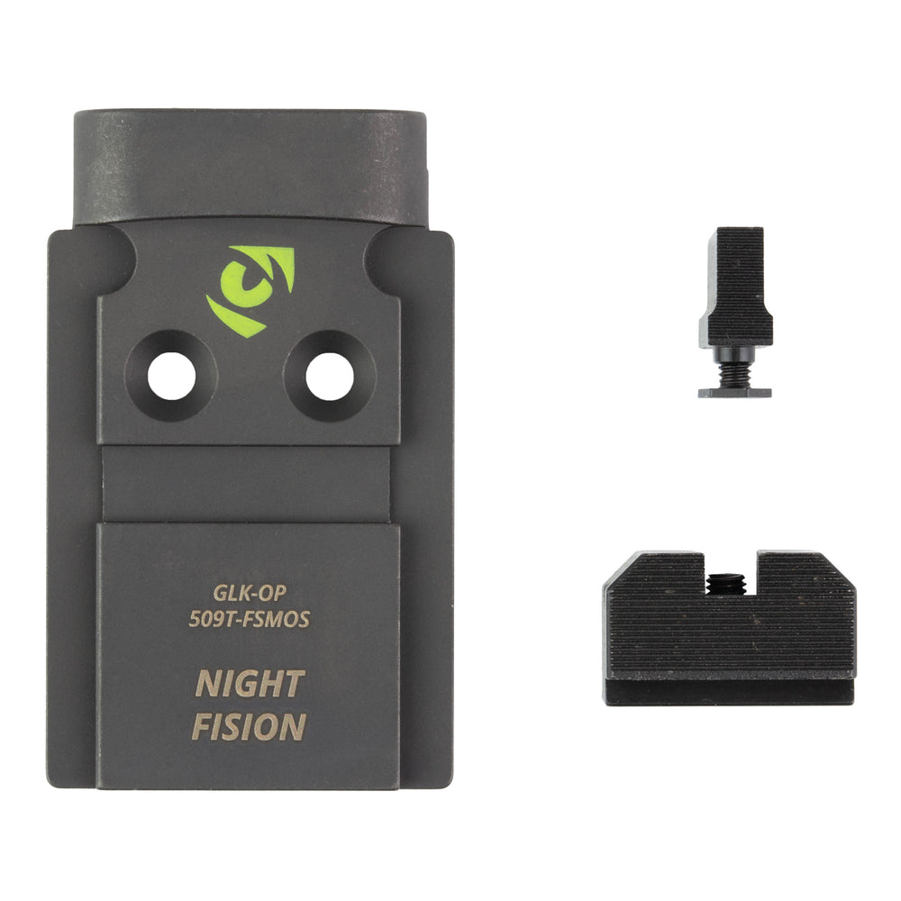 Night Fision Plate + Backup Sight 509T Fits Glock Full Size MOS