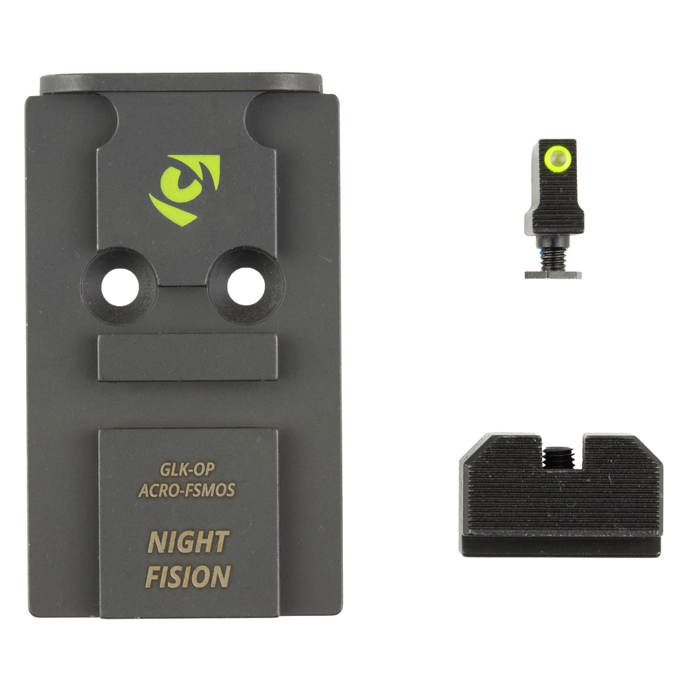 Night Fision Plate + Night Sight ACRO Fits Glock Full Size MOS