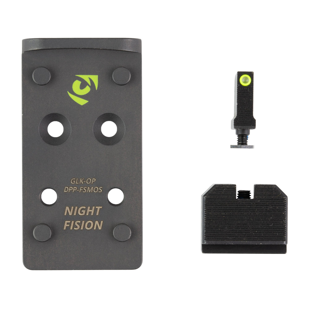 Night Fision Plate + Night Sight Low-Profile DPP Fits Glock Full Size MOS
