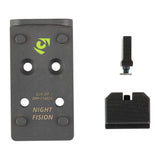 Night Fision Plate + Backup Sight Low-Profile DPP Fits Glock Full Size MOS photo 1
