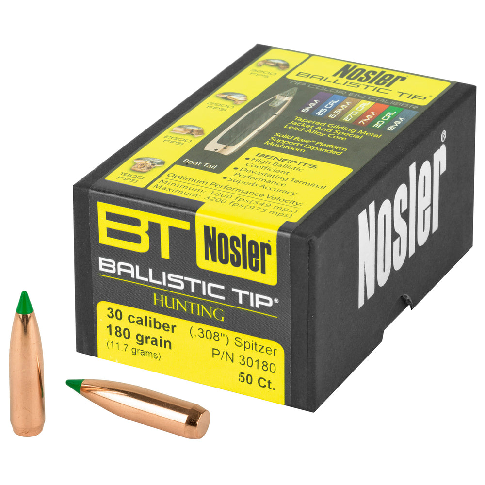 Nosler 30 Caliber 180-Grain 50-Count