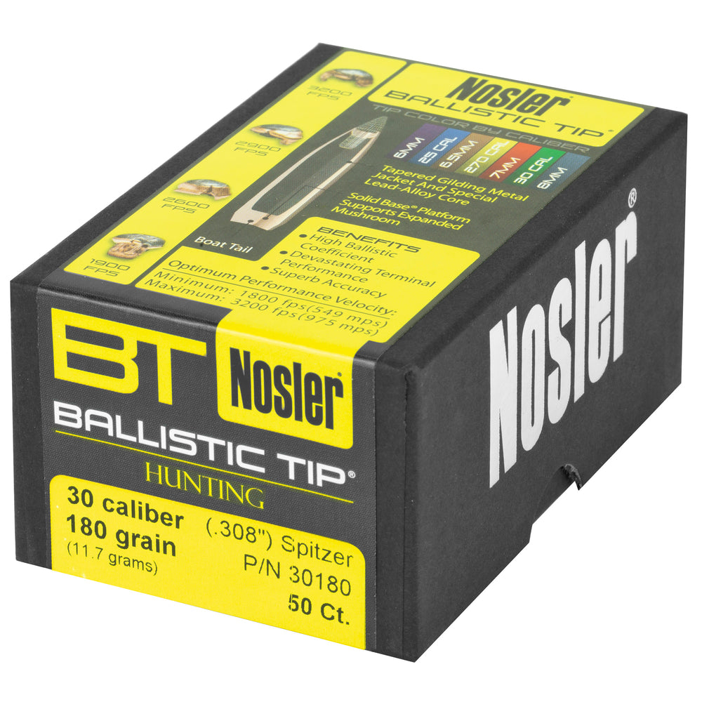 Nosler 30 Caliber 180-Grain 50-Count