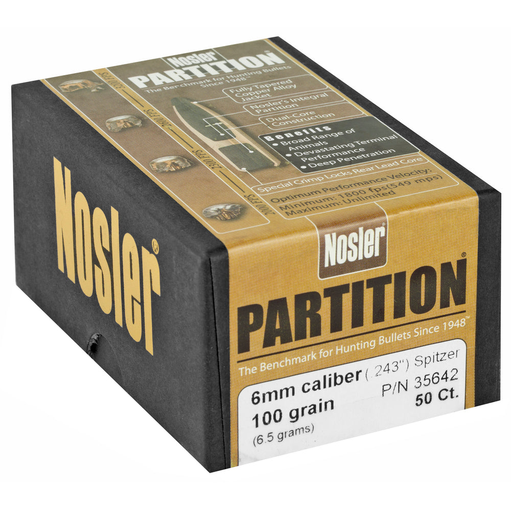 Nosler 6mm 100-Grain SP Partition 50-Count