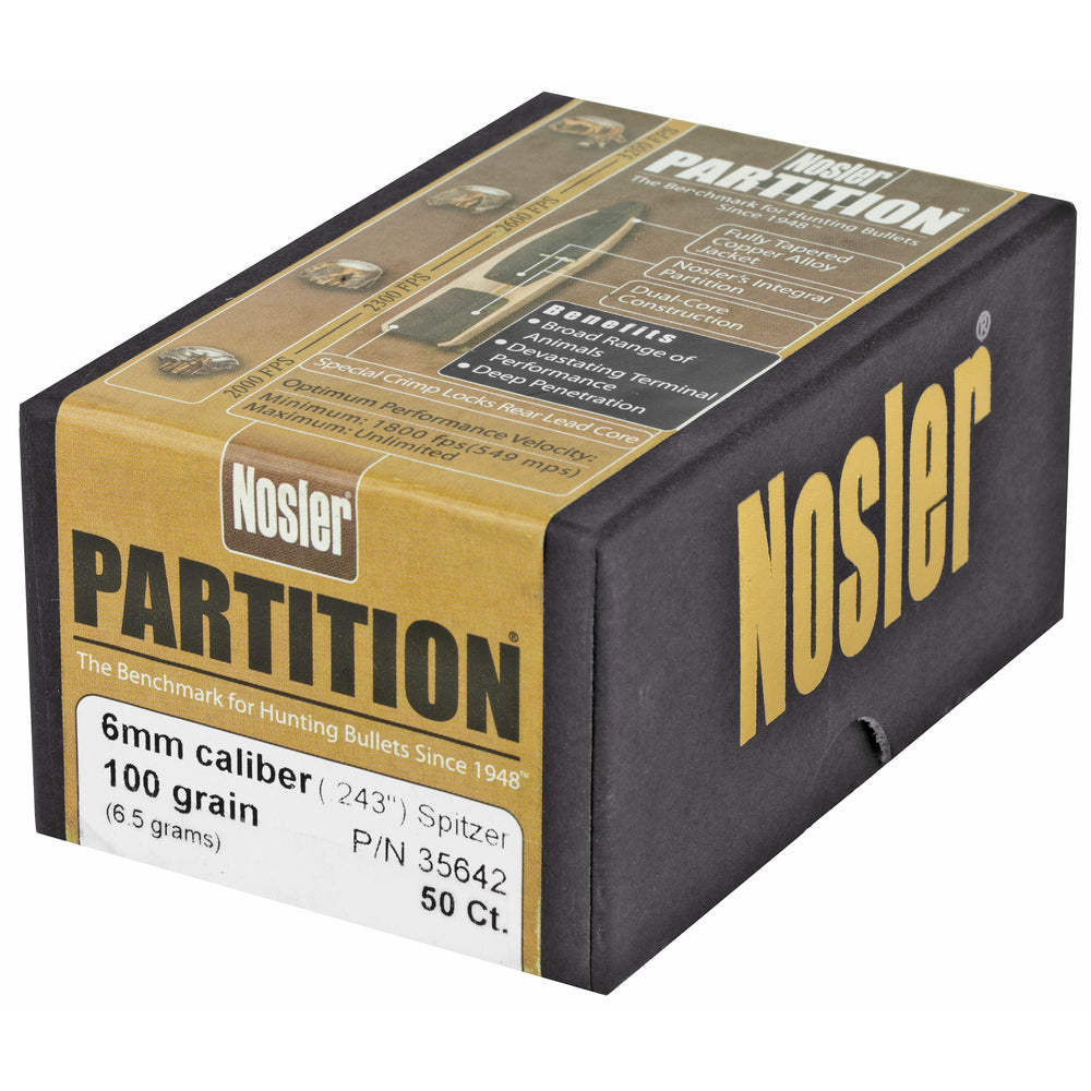 Nosler 6mm 100-Grain SP Partition 50-Count