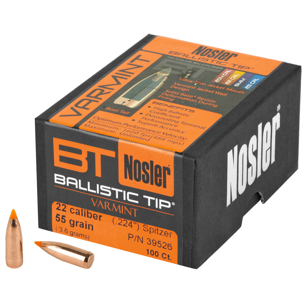 Nosler 22 Caliber 55-Grain 100-Count