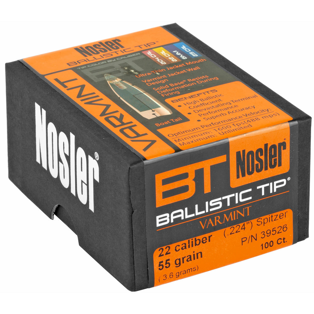 Nosler 22 Caliber 55-Grain 100-Count