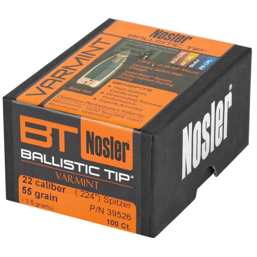 Nosler 22 Caliber 55-Grain 100-Count