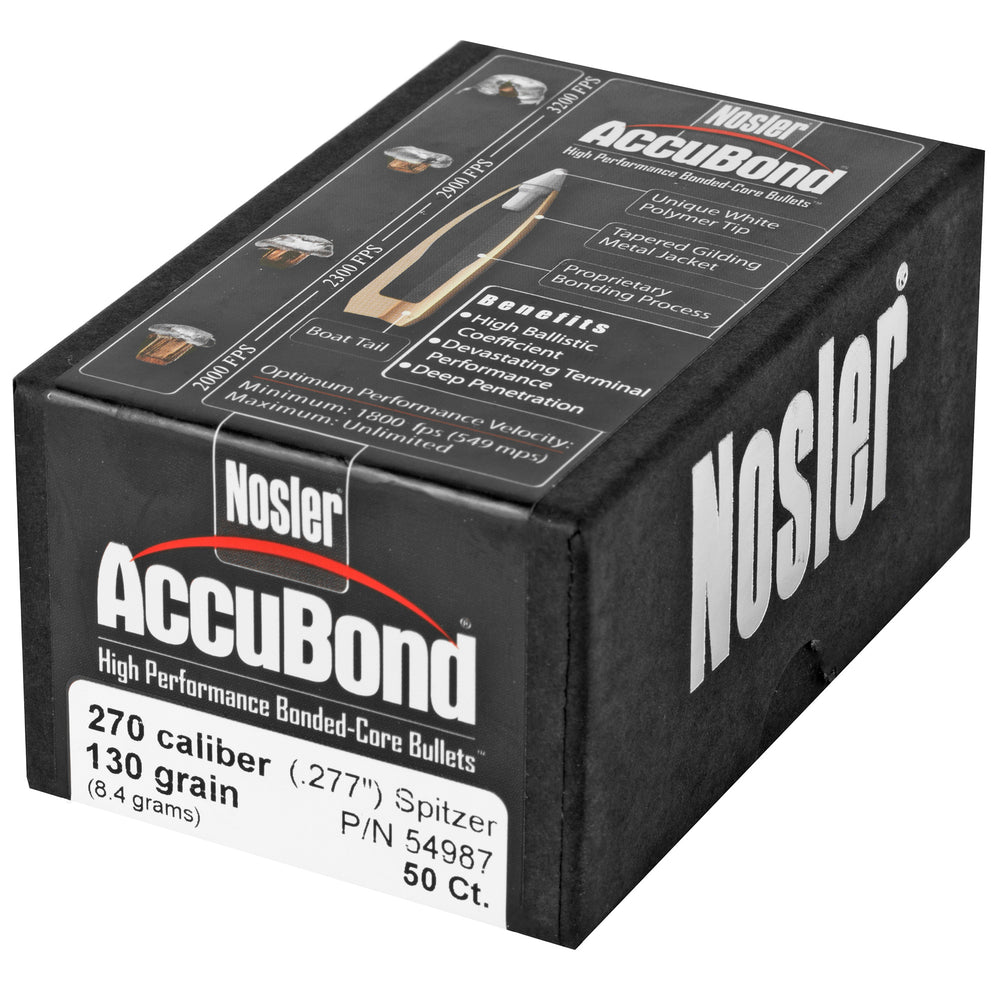 Nosler 270 Caliber 130-Grain Accubond 50-Count