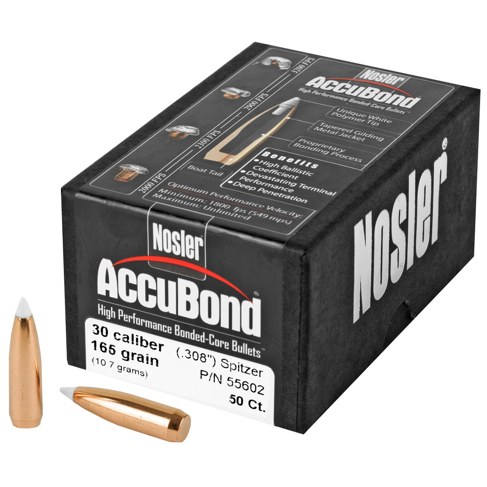 Nosler 30 Caliber 165-Grain Accubond 50-Count