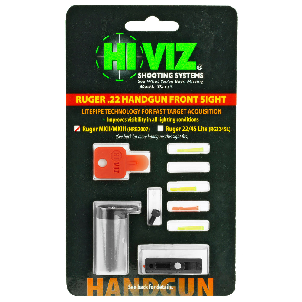 HiViz IC Front Ruger Mark I-Iv Green/Red/White