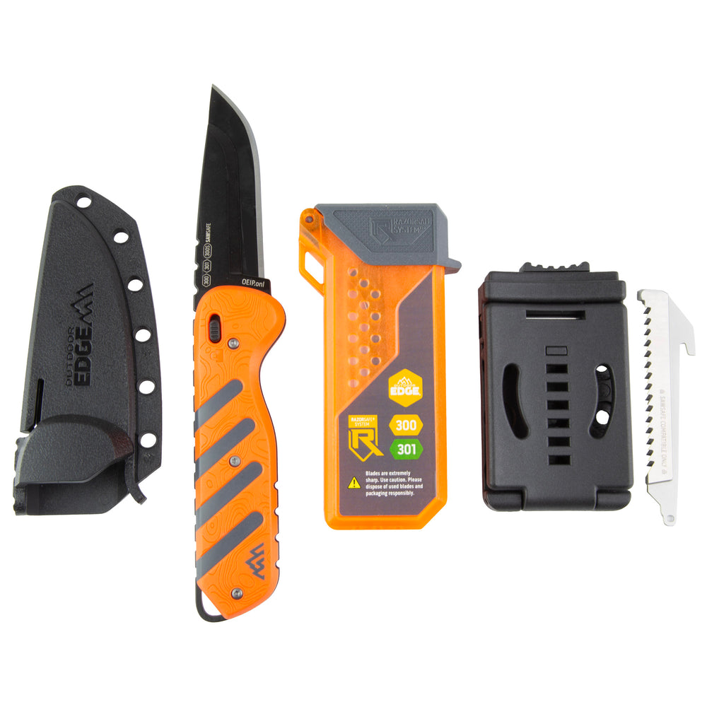 Outdoor Edge Razor HTX 3 Gray/Orange/Black Sheath
