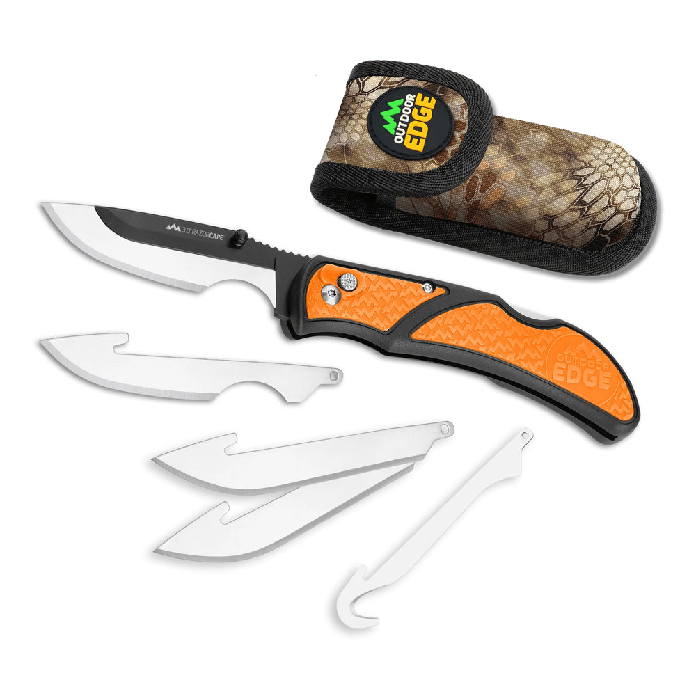 Outdoor Edge Razor-Cape 3 Orange 5 Blades