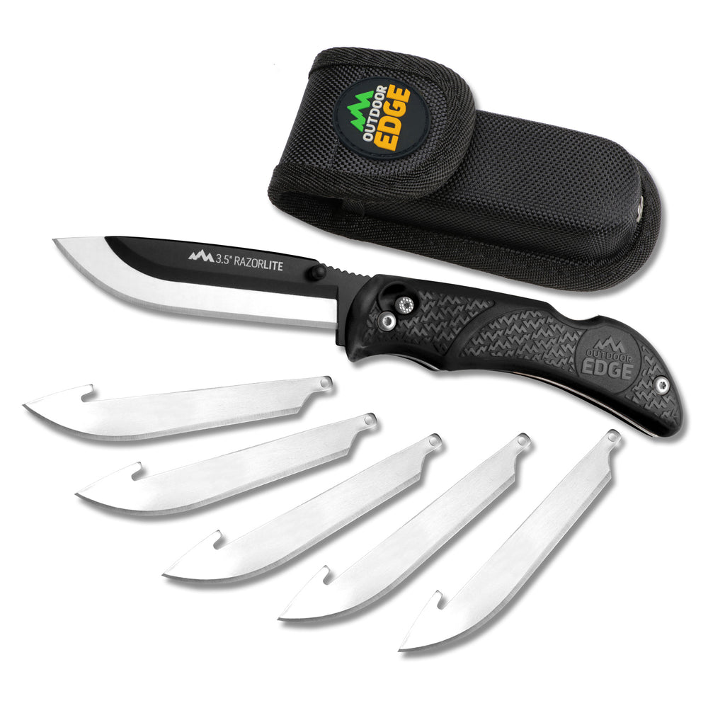 Outdoor Edge Razor Lite 3.5 6 Blades Black