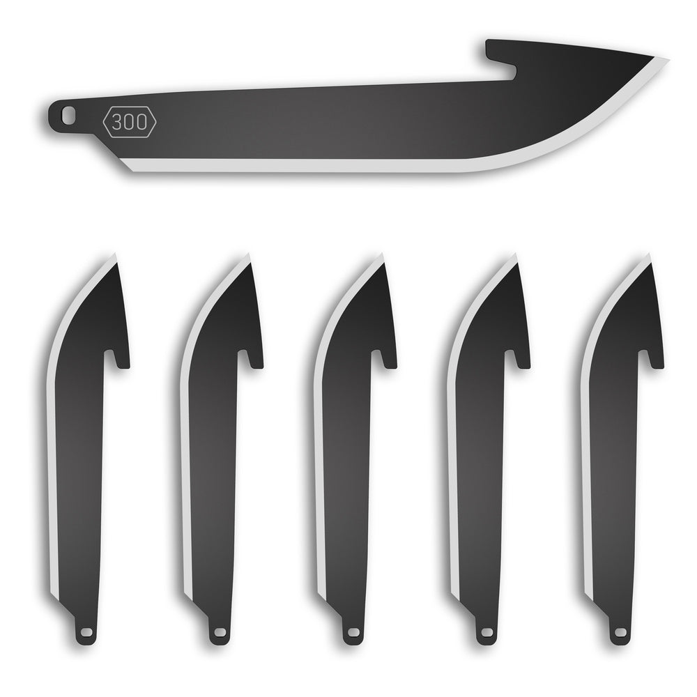 Outdoor Edge Drop-Point 3 Blade 6-Pack Black