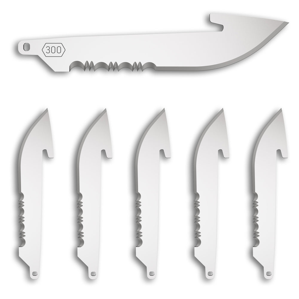 Outdoor Edge Drop-Point 3.0 Serrated Blade 6-Pack