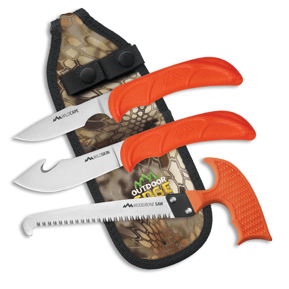 Outdoor Edge Wildguide Knife Set with Sheath