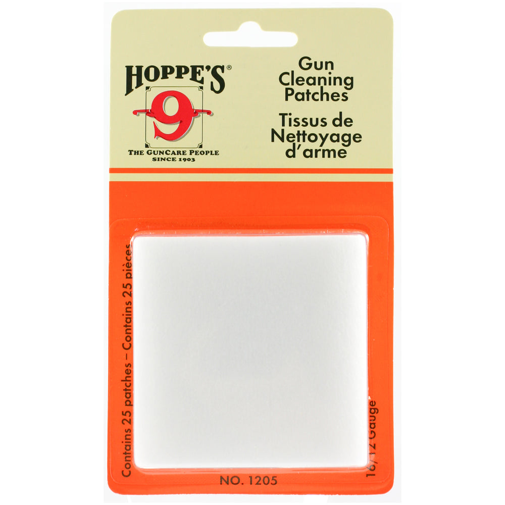 Hoppes Cleaning Patch 16-12 Gauge 25/Bag
