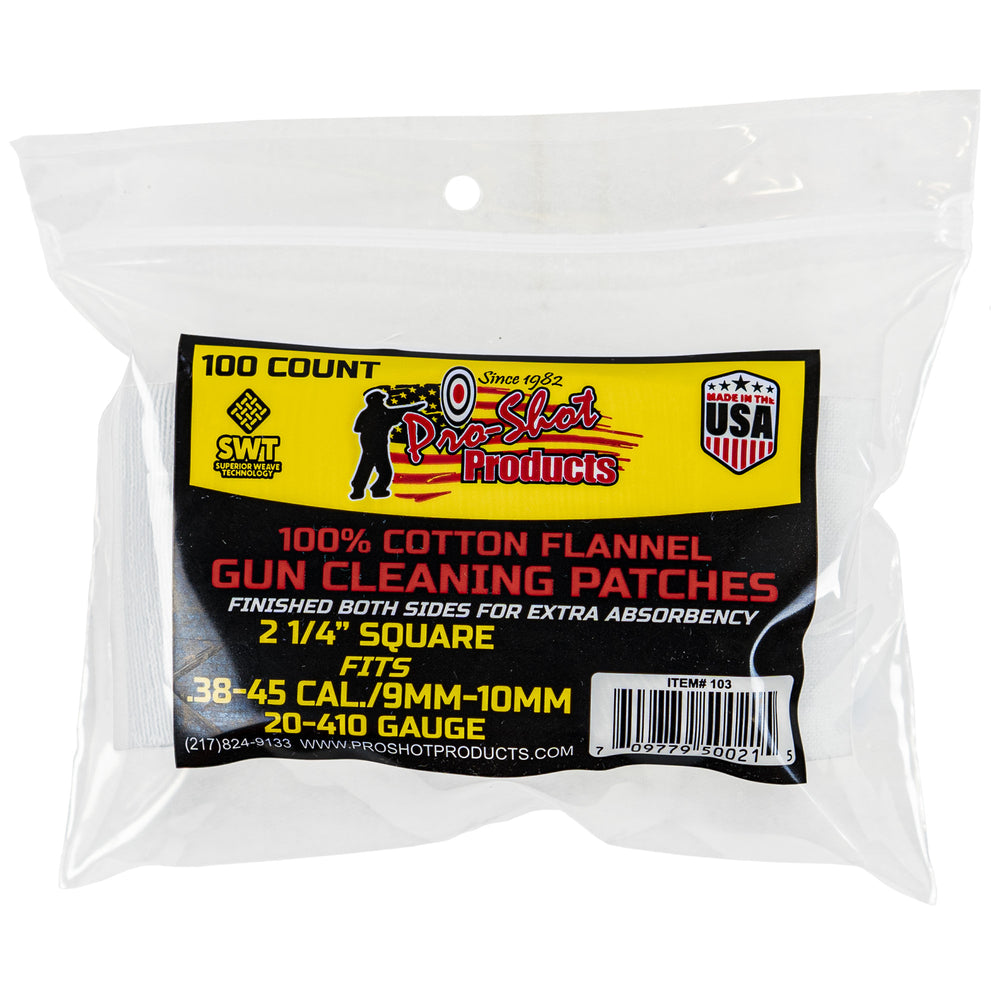 Pro-Shot Patch 38-45 Caliber 20-410 100