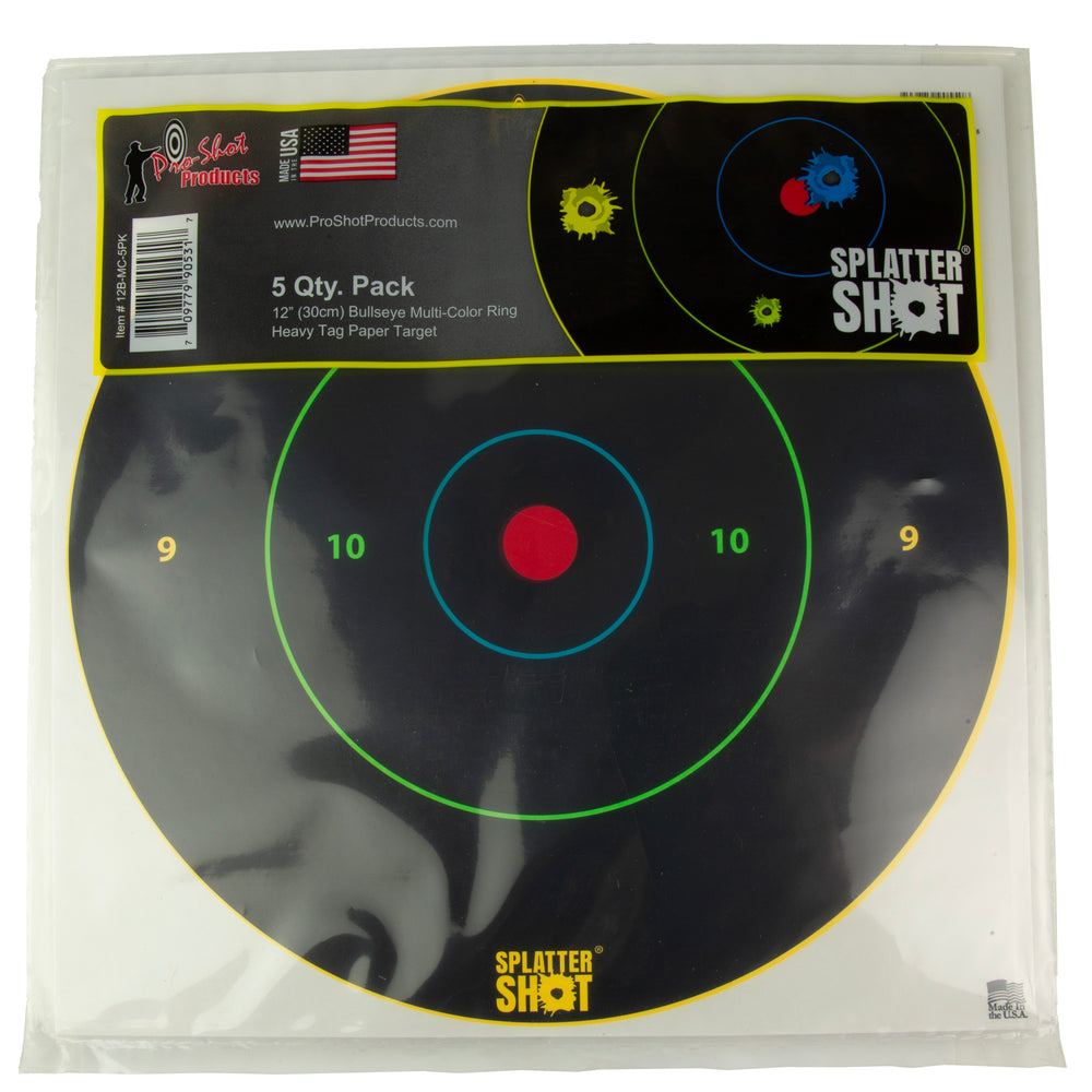 Proshot 12 Multi Clear Bullseye 5-Pack