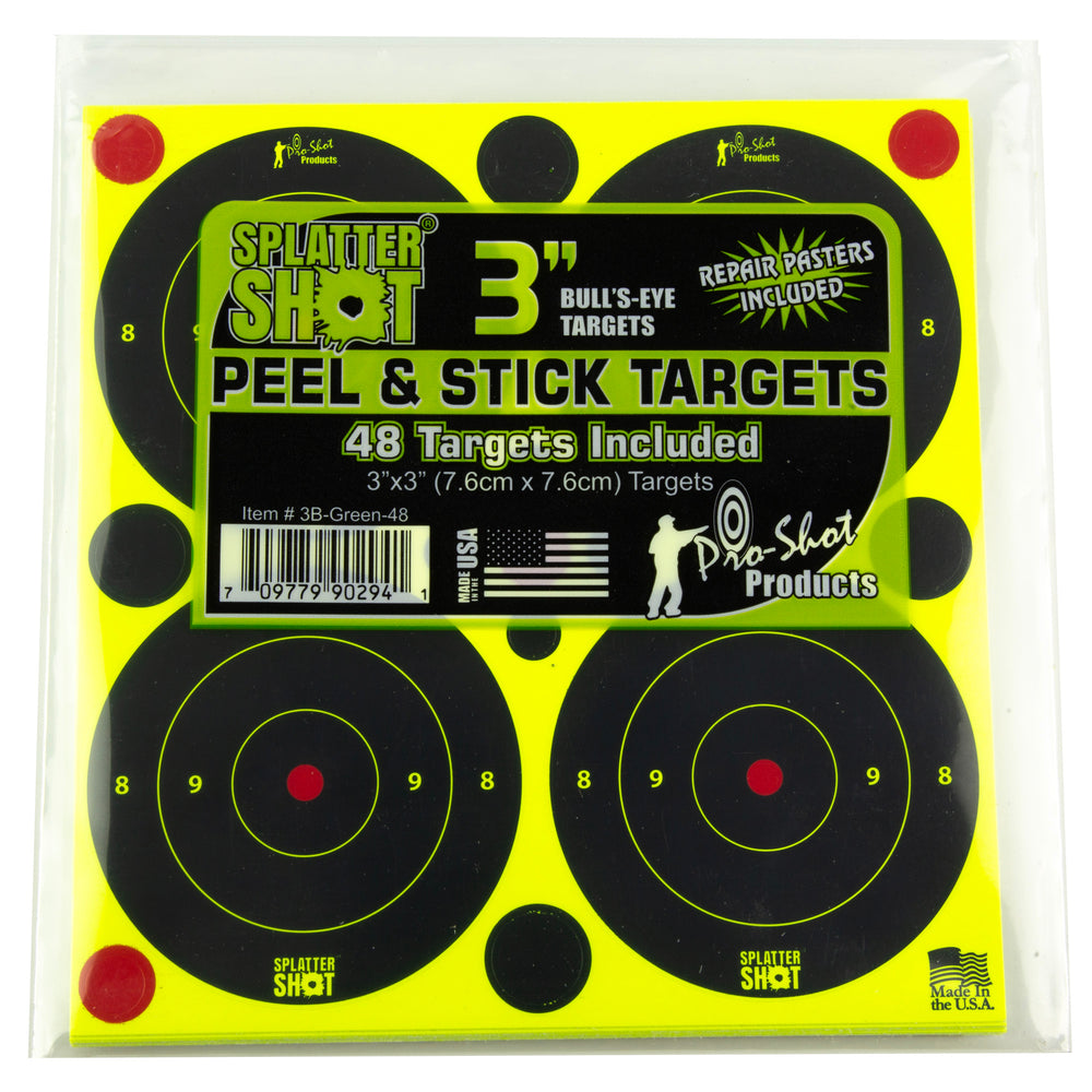 Pro-Shot 3 Green Bullseye 48-Pack