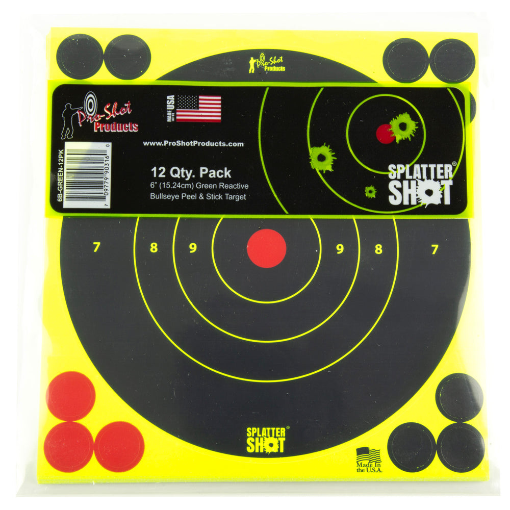 Pro-Shot 6 Green Bullseye 12-Pack