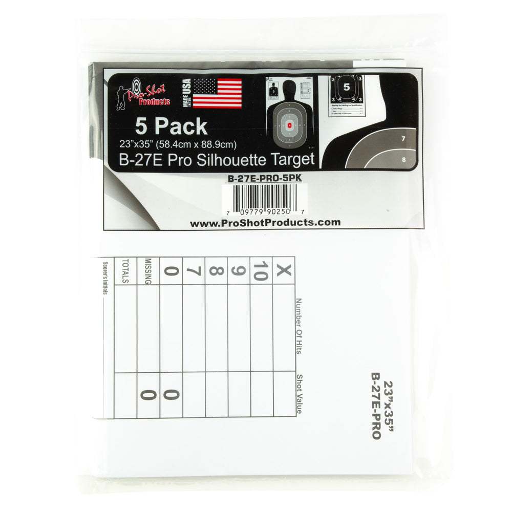 Proshot 23X35 B27 Silh 5-Pack