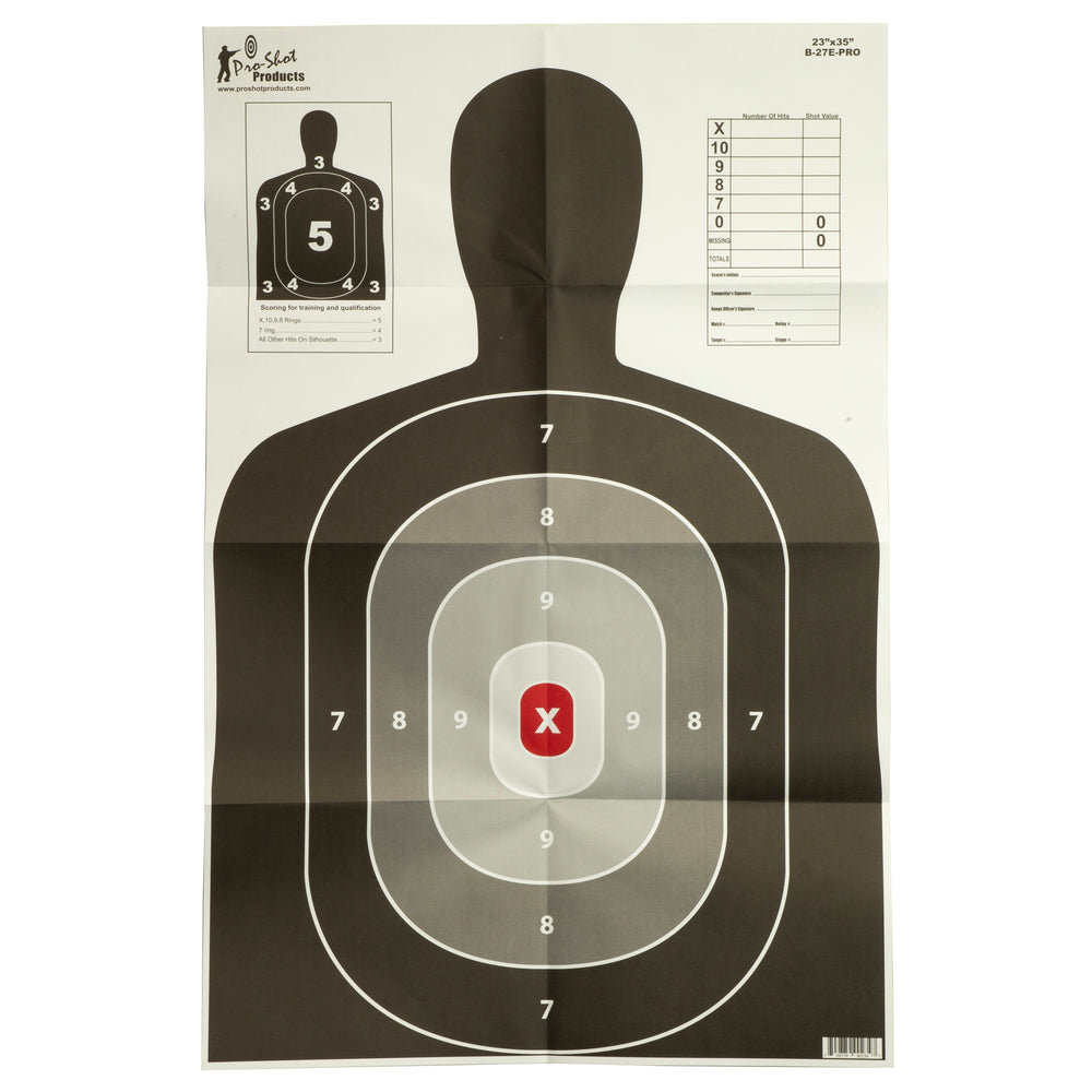 Proshot 23X35 B27 Silh 5-Pack