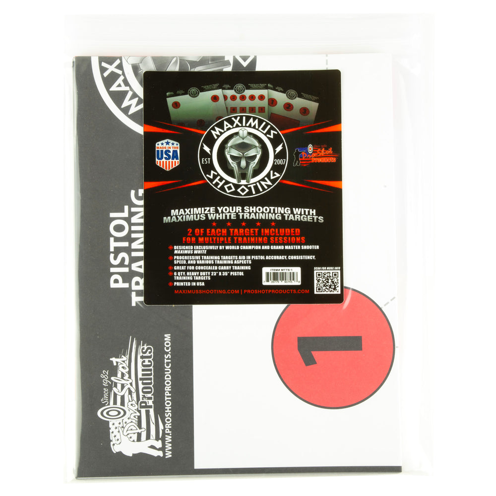 Proshot MXM White Pistol Training 6-Pack