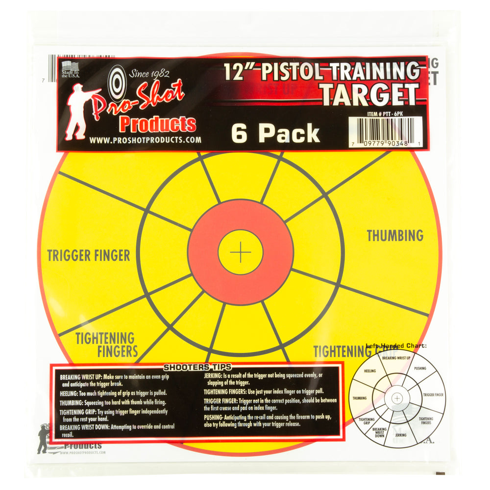 Proshot 12 Bullseye Pistol Training 6-Pack