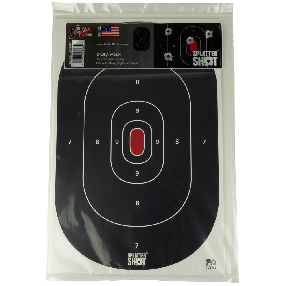Proshot 12X18 Silh Stainless Black 8-Pack