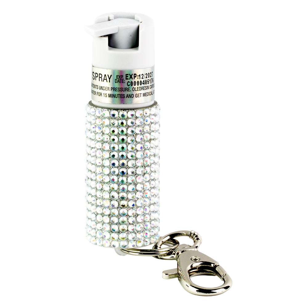 Sabre Jeweled Spray W/Key Ring Silver