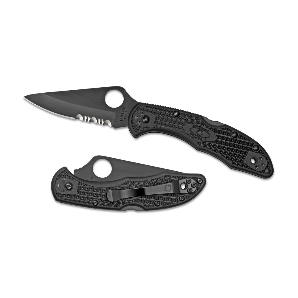 Spyderco DELICA4 Combo Blade Black