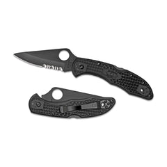 Spyderco DELICA4 Combo Blade Black