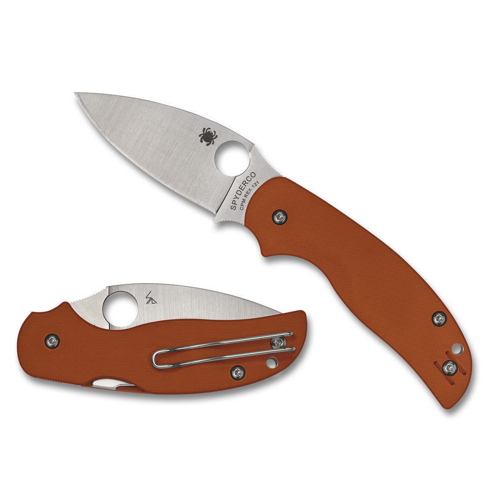 Spyderco Sage 5 BRNT G-10 3 Orange