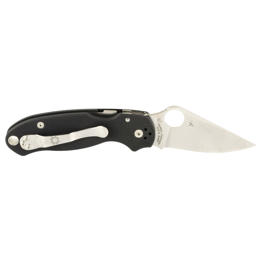 Spyderco Para 3 G10 Black Plain Edge